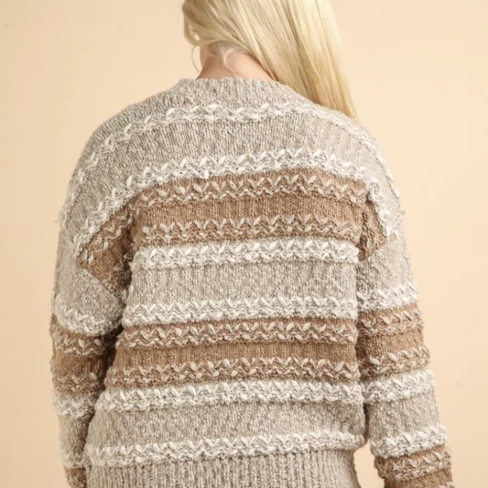 Cozy Knit Striped Sweater